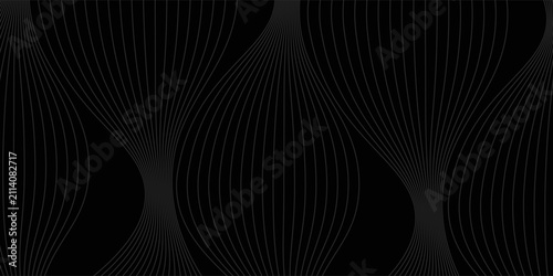 Konstfotografi Abstract Dark Background featuring Elegant Vertical Wavy Lines and Organic Curved Pattern