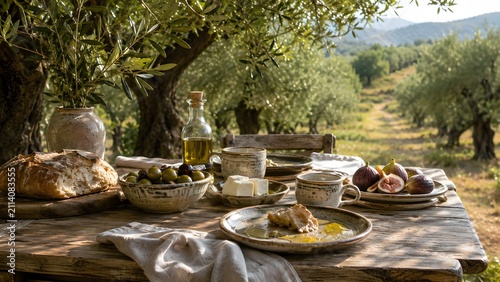 Olive grove breakfast table