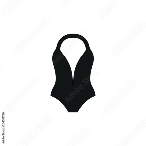 Halterneck Bodysuit Icon Glyph Style