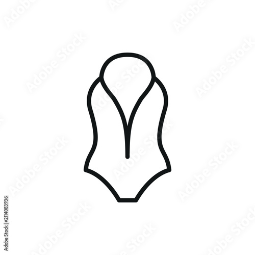 Halterneck Bodysuit Icon Line Style