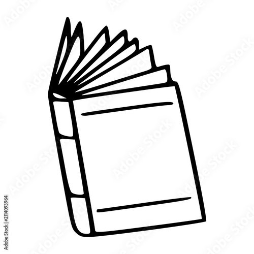 open notebook journal doodle outline graphic icon