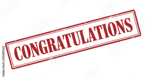 Congratulations rubber stamp isolated on transparent background