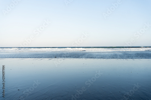 blue water and sky