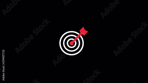 Overlay Animated Target Icon with Arrow Motion Graphic
