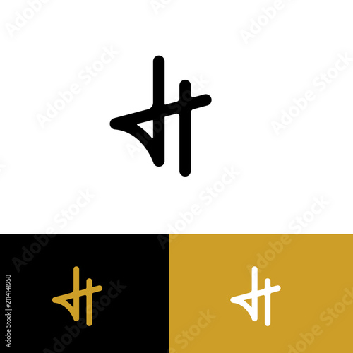 Elegant Signature Letter H Logo Design Template