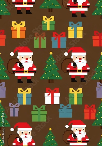 Pixelated Merriment: A Canvas of Gifting Joy