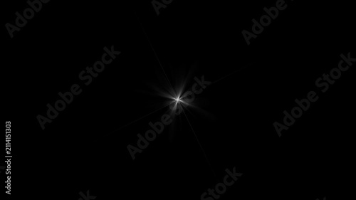 Starlight sparkle effect, glowing twinkle animation, flickering star shine, lens flare special effect, blinking light, shimmering starburst loop video on transparent black background. 4K