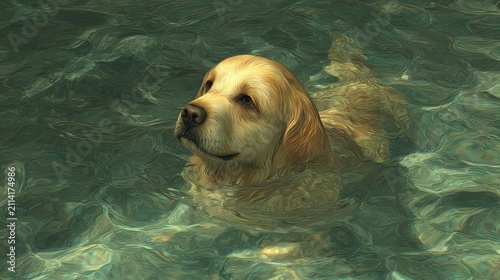 Realistic 3D Creature Swimming in Water
