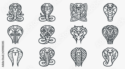 Фотография Ancient Egyptian Coat of Serpent Symbols.