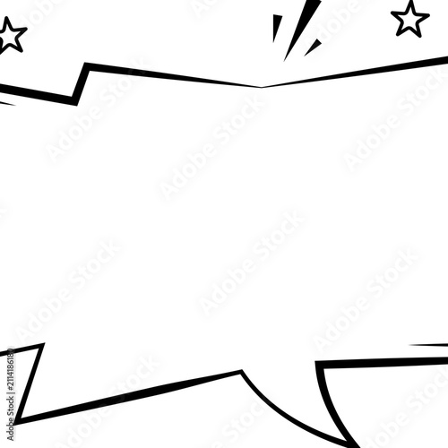 White Burst Speech Bubble, Comic Book Style, Empty Speech Bubble
