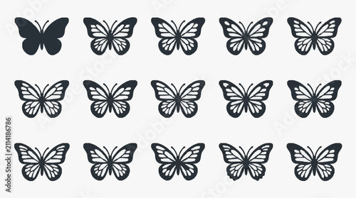 Black and White Butterfly Collection.