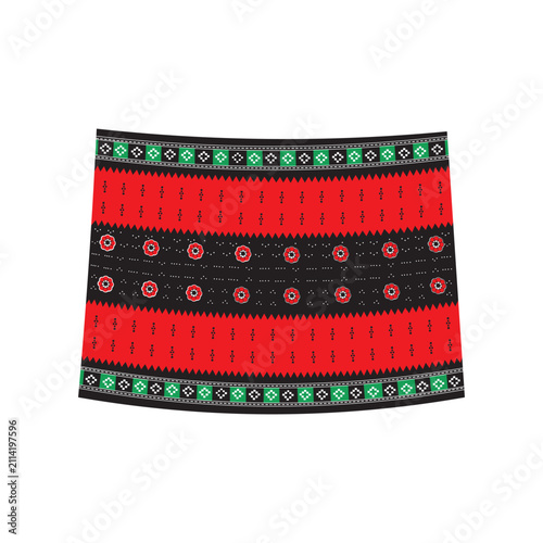 Traditional Tribal Floral Geometric Seamless Textile Pattern, Ethnic Decorative Vector Background.