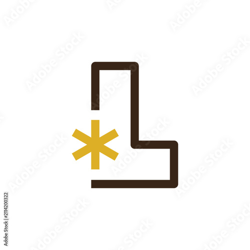 Modern Letter L Spark Asterisk Creative Studio Identity Brand Logo