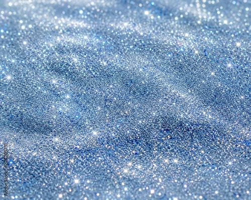 Shimmering Light Blue Glittery Textured Sparkle Surface