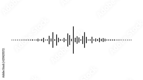 line audio wave visualization on a transparent background,Audio Sound waves moving motion animation. Sound wave audio spectrum black background, audio waveform spectrum animation.