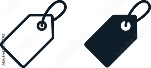 Price tag icons. Set of shopping labels for retail sales and marketing.