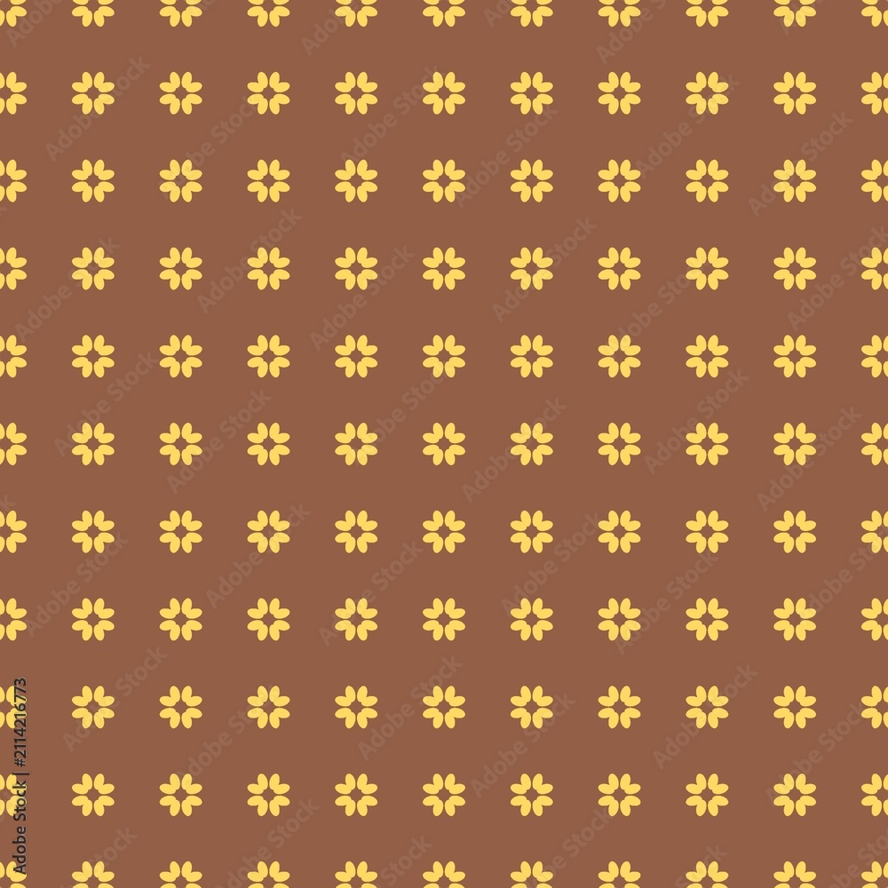 Foto Charming Floral Pattern on Brown Background