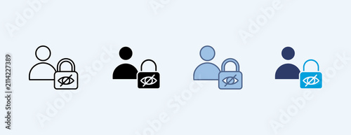 Privacy Multiple Icon Illustration Vector