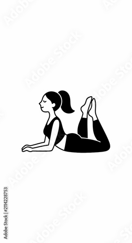 Woman practicing cobra yoga pose with bent legs
