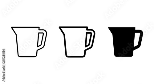 Measuring Cup Icons, Kitchen Utensil Vector Set, Cooking Tool Graphics, Culinary Measurement Symbols
