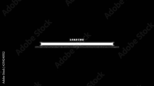 progress bar animation with alpha channel, white loading bar animate on a transparent background, 4k Video