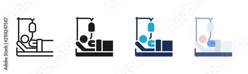 Patient icon set multiple style collection
