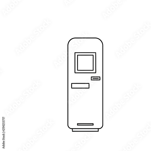 Vector illustration of a kiosk machine