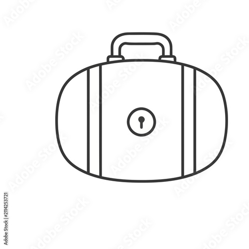Vector illustration of a suitcase with a lock