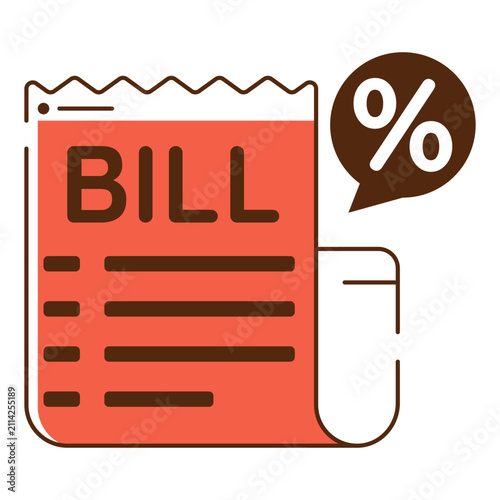 Bild auf Leinwand An icon design of shopping bill