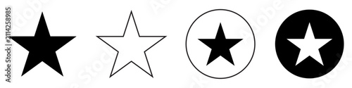 Bild auf Leinwand Star silhouette icon, symbol, clipart vector illustration