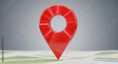 Crimson Marker on World Map