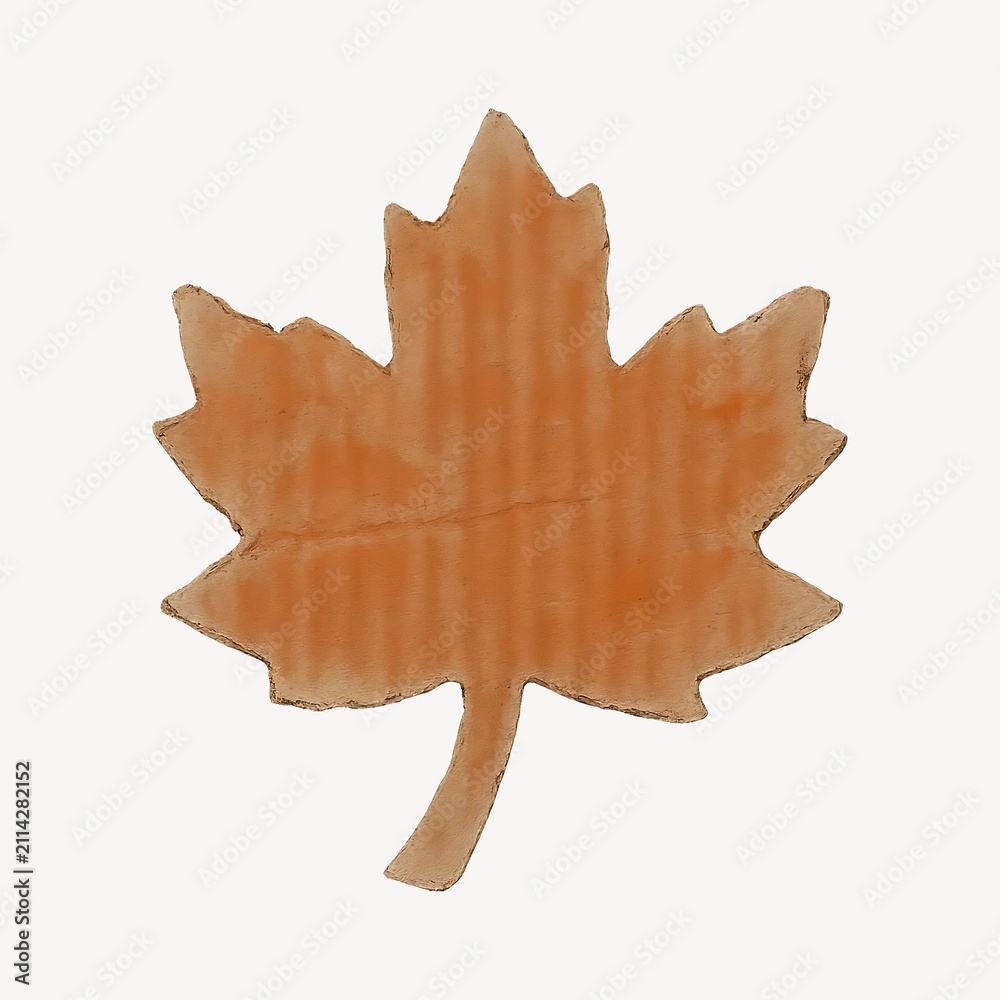 Fototapeta premium Textured cardboard maple leaf