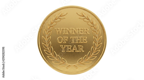 Golden Winner of the Year Award Medal with Laurel Wreath.