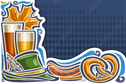 Vector greeting card for Oktoberfest