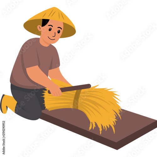World Farmer  Day Illustration