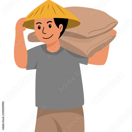 World Farmer  Day Illustration