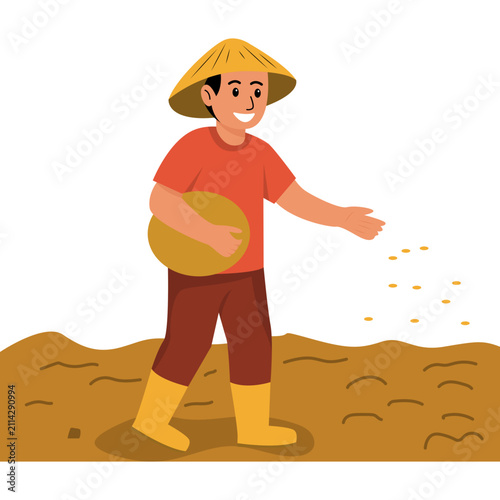 World Farmer  Day Illustration