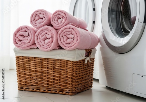 Soft pink comfort, freshly laundered.