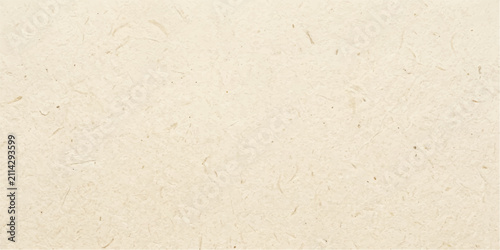 Abstract Paper Texture: A close-up, flat lay view of a light beige paper with subtle fibrous inclusions, offering a clean and minimalist background for various design applications.