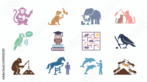 Collection of various animal icons.