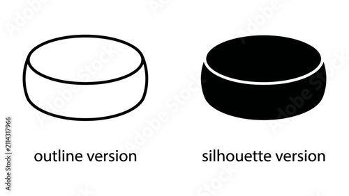 Canvas Print Puck Outline and Silhouette