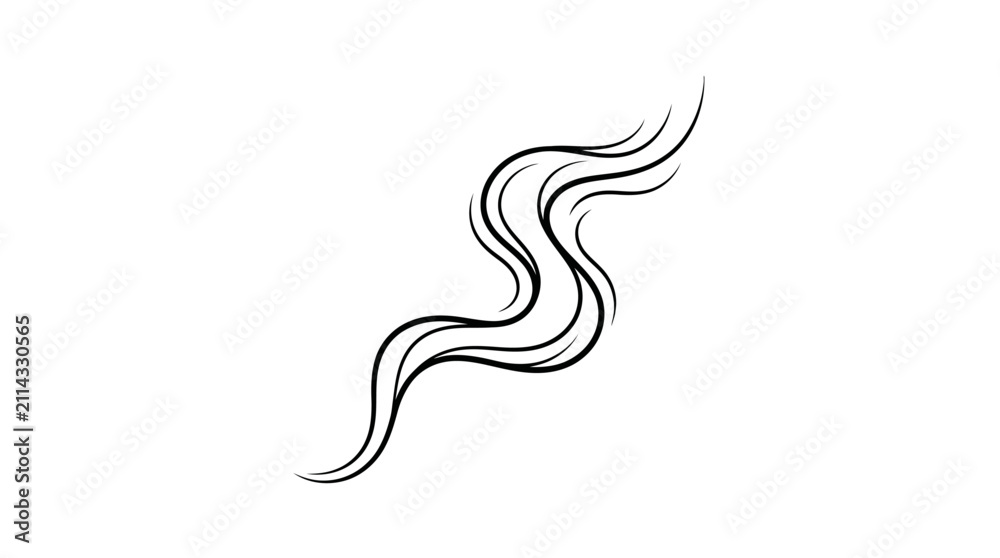 Fototapeta premium Smoke Waves Rising Upwards Slowly.