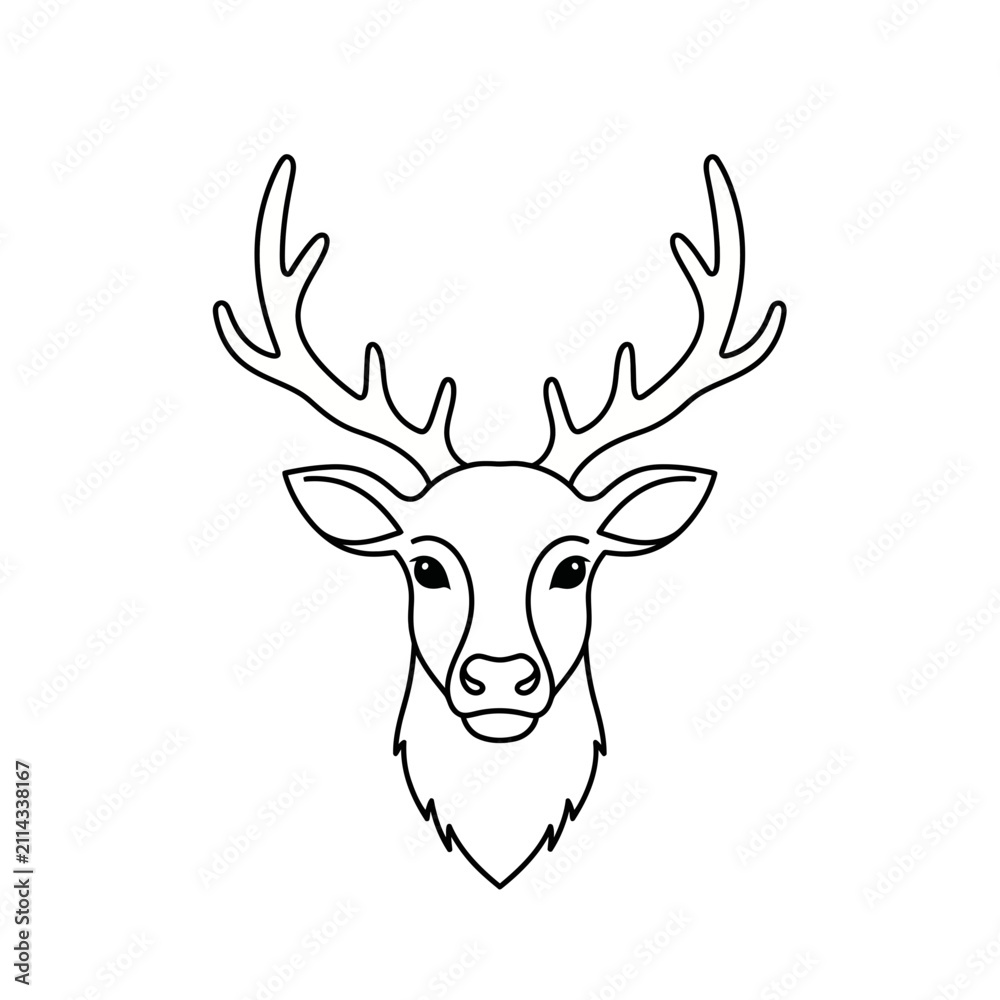 Fototapeta premium Deer head illustration