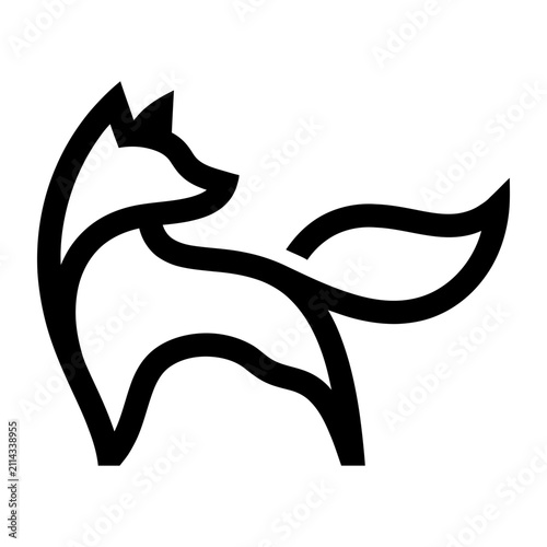 Minimalist Fox Logo Design.