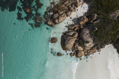 Aerial view of Hellfire Bay, Cape Le Grande National Park, Esperance, Western Australia, Australia