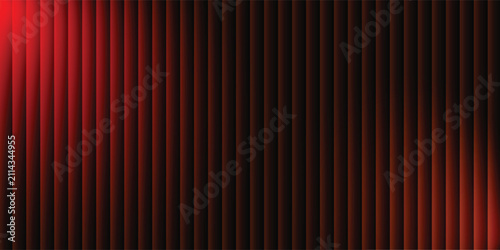 Abstract dark vector background with red and orange glowing vertical lines pattern for futuristic gaming technology web banner design