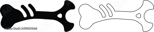 Konstfotografi Abstract disconnected animal bone puzzle segment conceptual anatomy silhouette a