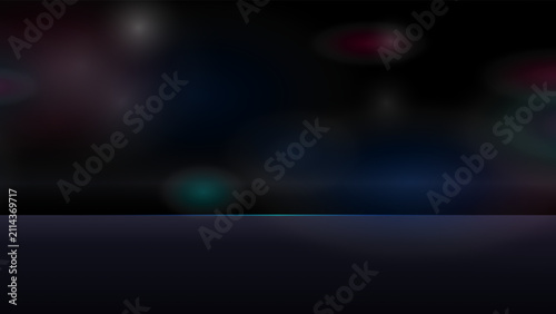 Foto Dark blurred abstract background with soft colorful light bokeh abstract backgro