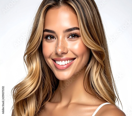 Portrait of an attractive blonde woman with highlighted hair smiling gently toward the camera.