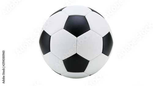 Obraz na płótnie Classic black and white soccer ball with pentagonal and hexagonal panels